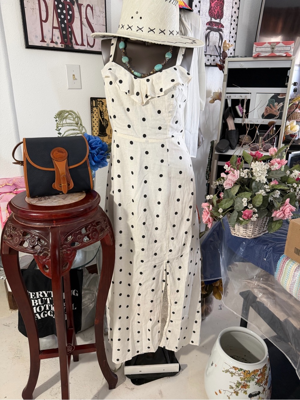 Old Navy size M White Polka Dot Ruffle Sundress - Classic Summer Style - Picture 3 of 11